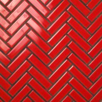 Mosaico espiga 2,5×10. Rojo.