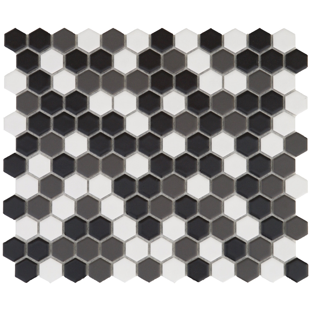 Mosaico hexagonal.